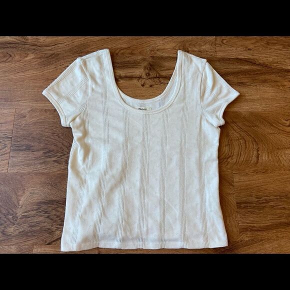 Madewell off white short sleeve shirt - Picture 2 of 2